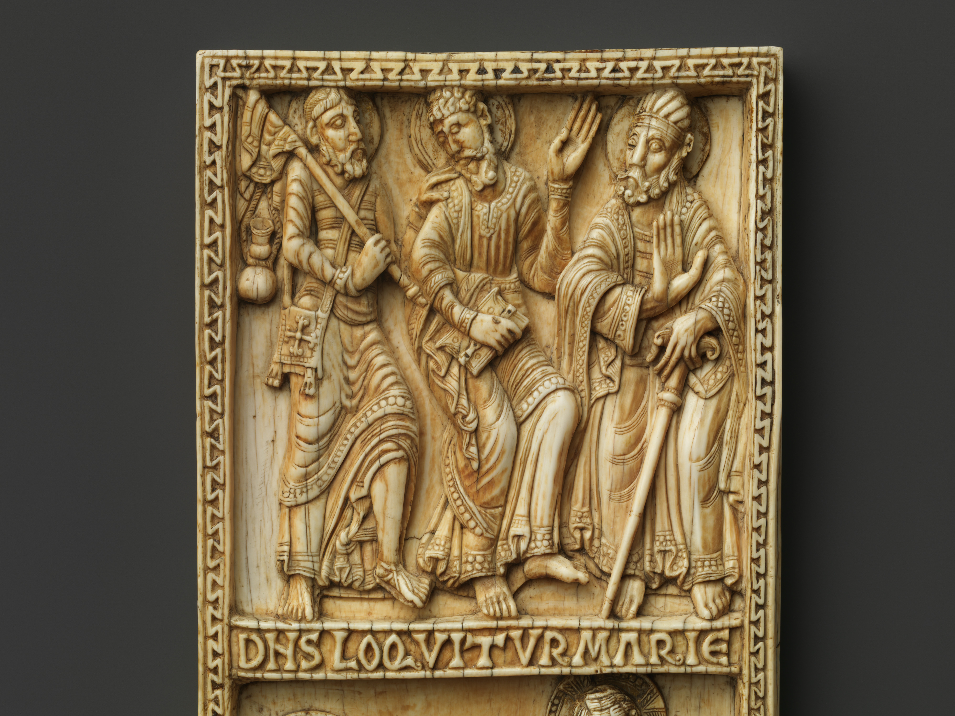 Plaque with the Journey to Emmaus and Noli Me Tangere - Spanish
