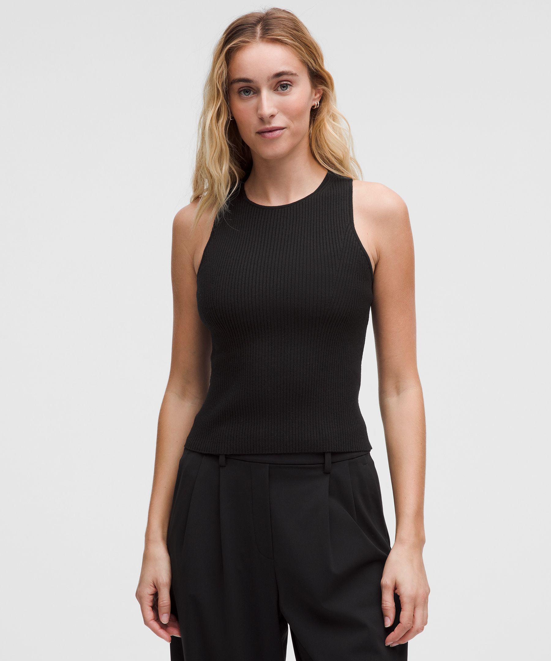 Merino Wool Open-Back Tank Top | Women's Sleeveless & Tank Tops