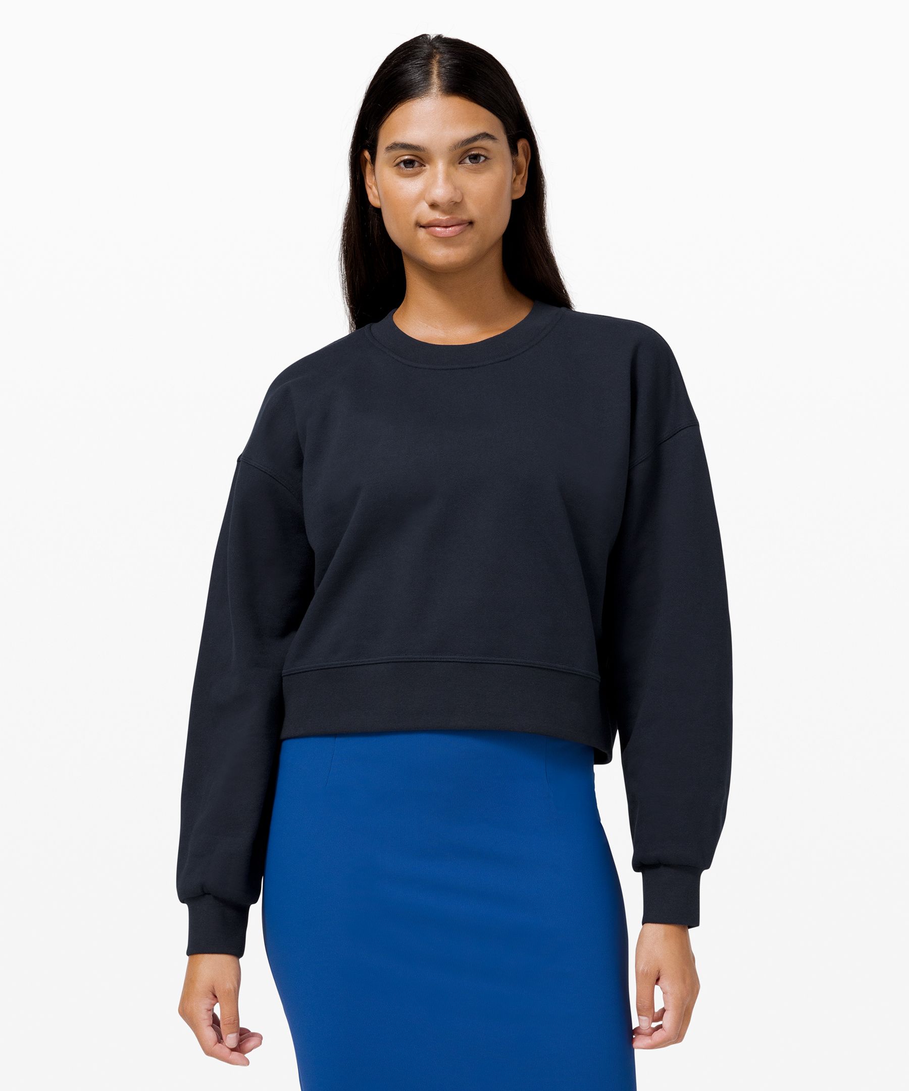Perfectly Oversized Cropped Crew *French Terry | Women's Hoodies