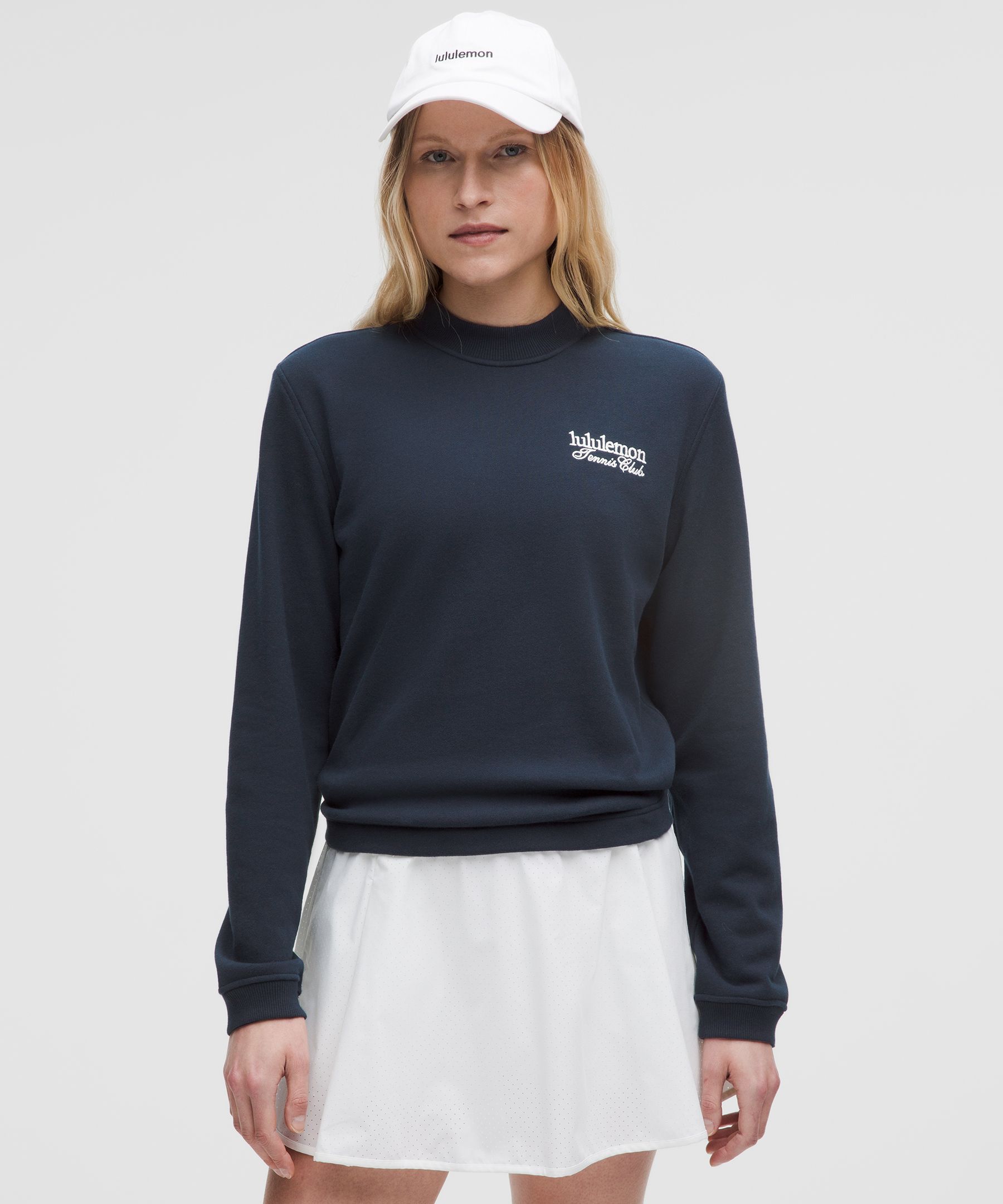 Cotton French Terry Crewneck Pullover *Tennis Club | Women's