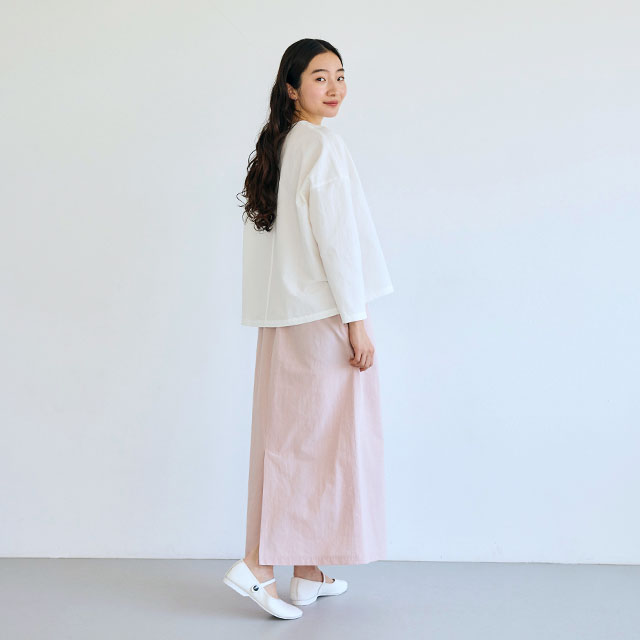 中川政吉商店 麻のかや織 キュロットスカート 薄墨色 未使用品 麻のか