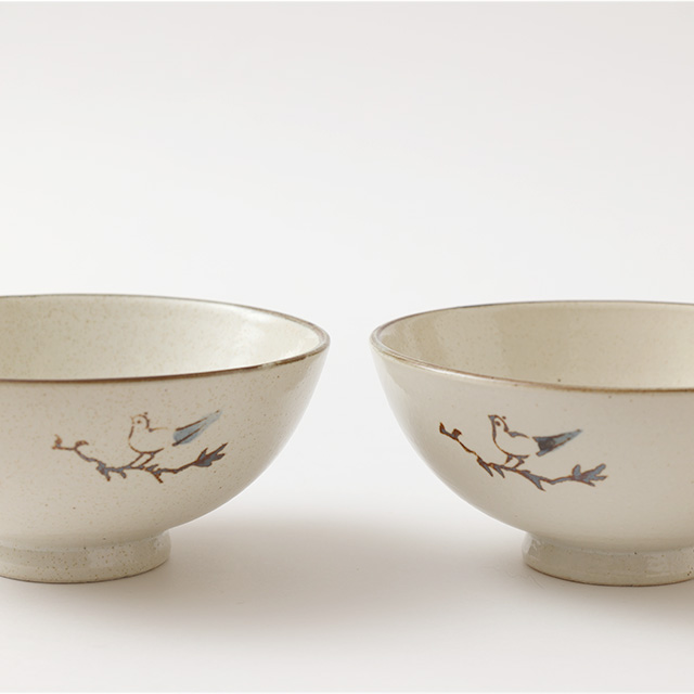 好日茶碗 鉄絵花鳥｜食卓の道具｜中川政七商店 公式サイト