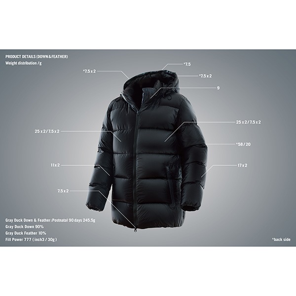 THE MONSTER SPEC R DOWN JACKET BLACK｜衣料品｜中川政七商店 公式サイト