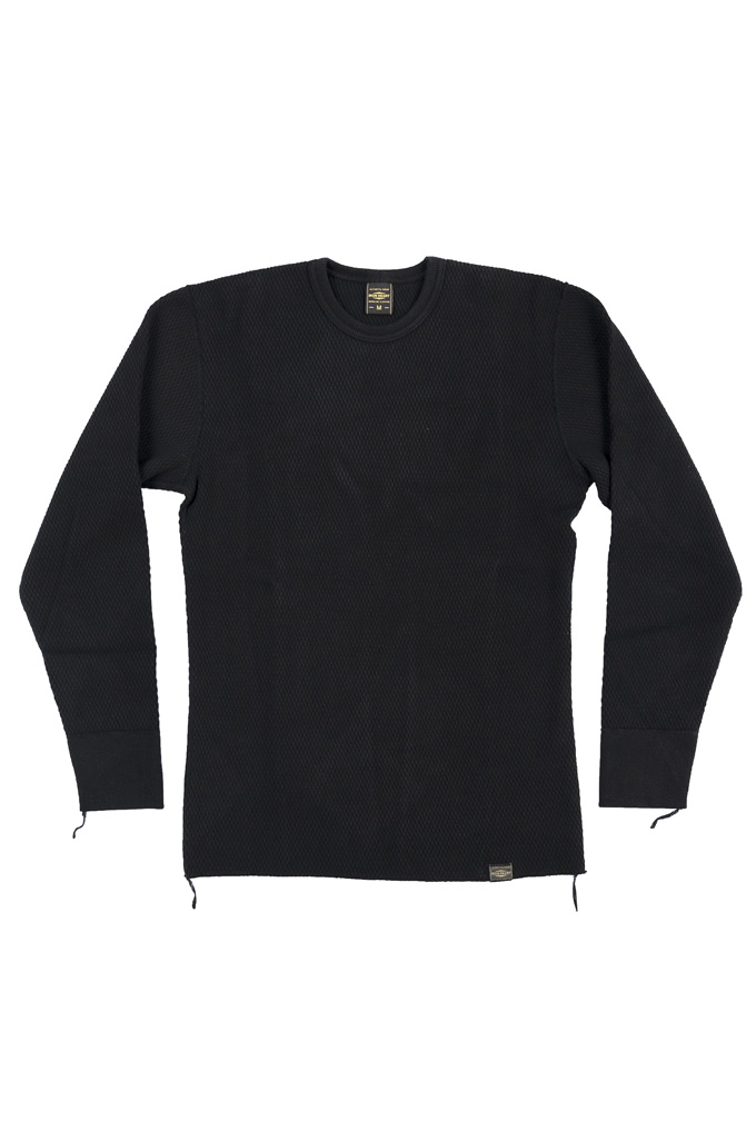 Iron Heart Extra Heavy Cotton Knit Thermal IHTL-1700 - Black
