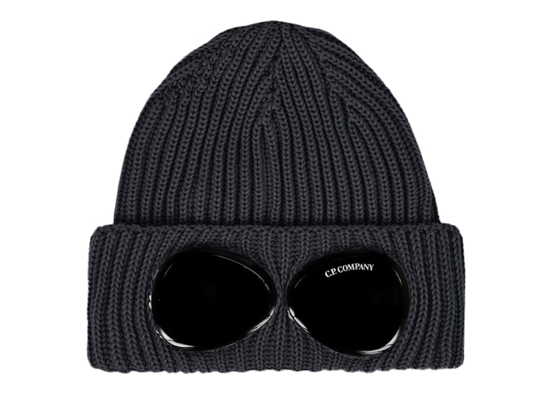 C.P. Company Cotton Goggle Beanie Dark Fog Grey Men's - US