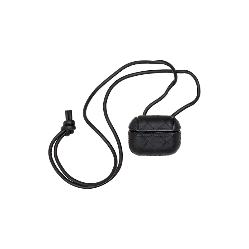 Bottega Veneta Intrecciato AirPods Pro Case Black in Leather - US