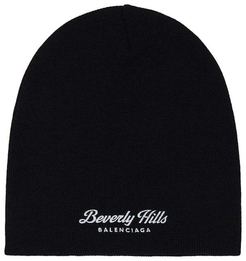 Balenciaga Beverly Hills Beanie Black/White Men's - SS25 - US