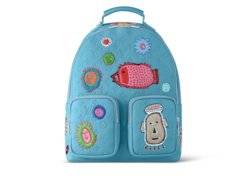Louis Vuitton LV x YK Multipockete Backpack Blue in Taurillon