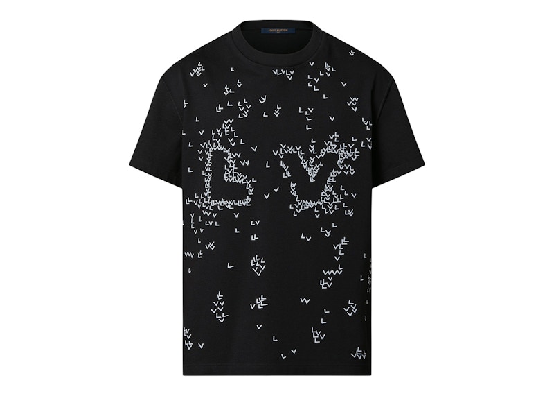 Louis Vuitton LV Spread Embroidery T-Shirt Black Men's - SS22 - US
