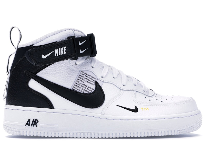 Nike Air Force 1 Mid Utility White Black Men's - 804609-103 - US