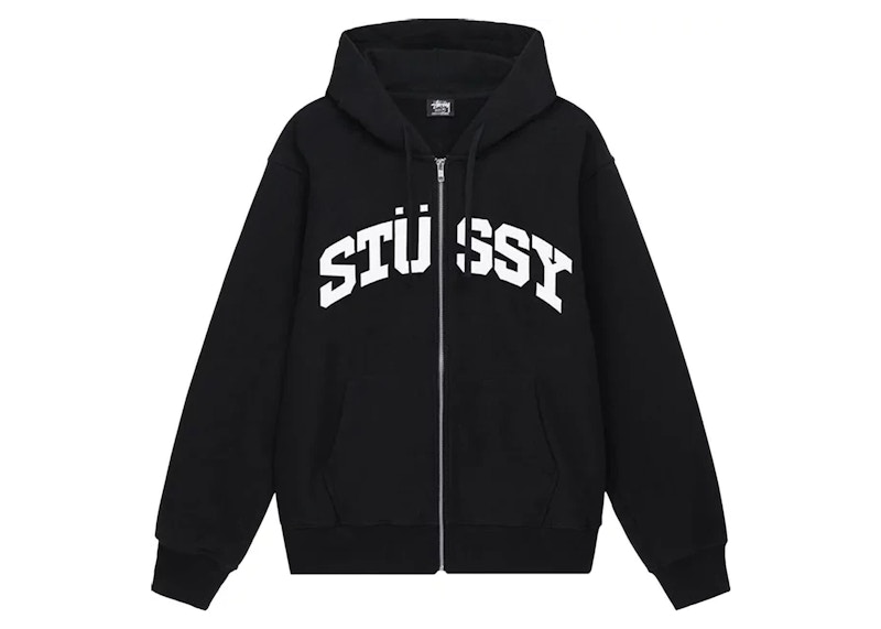 Stussy Block Sport Zip Hoodie Black Men's - SS24 - US