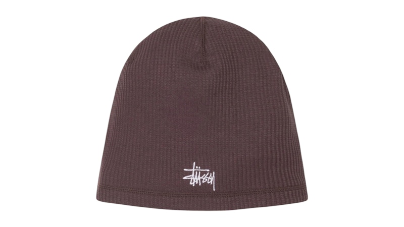 Stussy Waffle Skullcap Beanie Brown Men's - FW25 - US