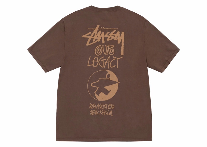 Stussy x Our Legacy Ol Surfman Pigment Dyed Tee Dark Brown Men's