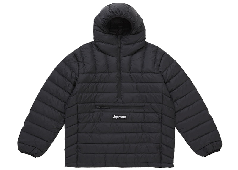 Supreme Micro Down Half Zip Hooded Pullover (FW25) Black Men's