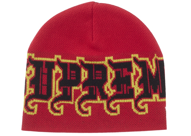Supreme New Era Outline Beanie Red - FW25 - US