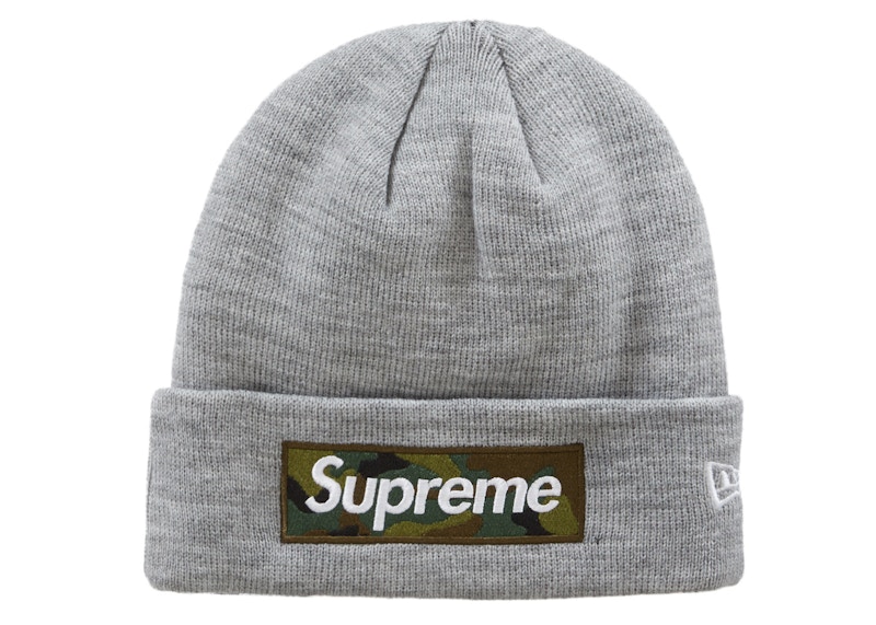 Supreme New Era Box Logo Beanie (FW23) Heather Grey - FW23 - US