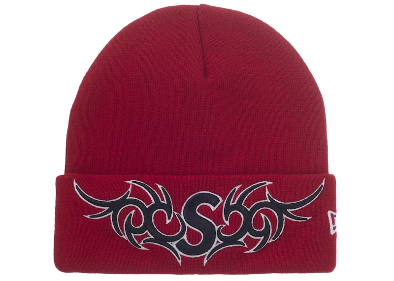 Supreme New Era Tribal S Logo Beanie Red - FW25 - US