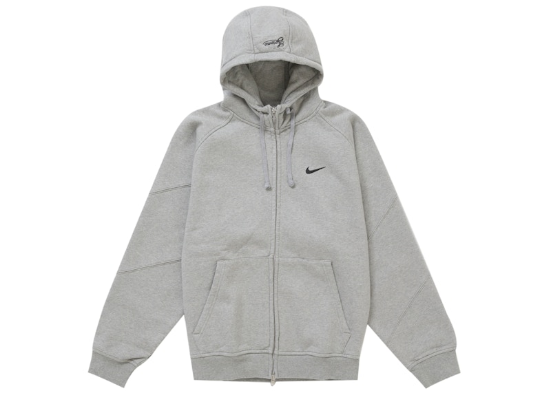 Supreme Nike Zip Up Hooded Sweatshirt Heather Grey Men's - SS25 - GB