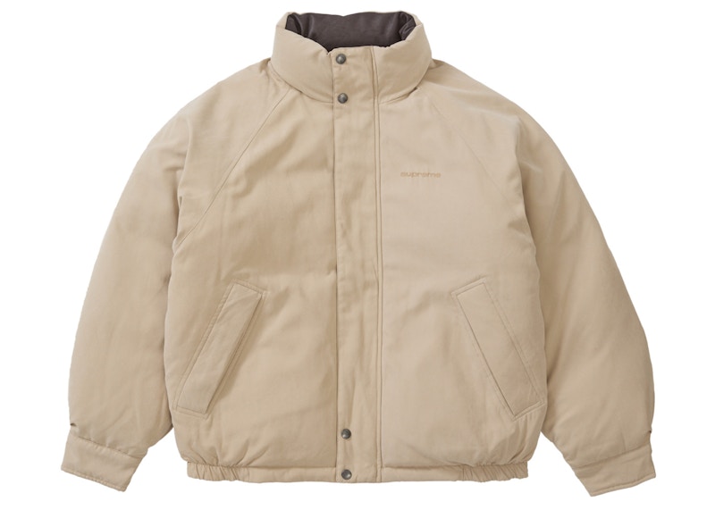 Supreme Reversible Down Puffer Jacket Tan Men's - SS24 - US