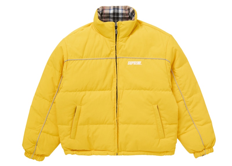 Supreme Reversible Puffer Jacket Yellow Men's - FW24 - US