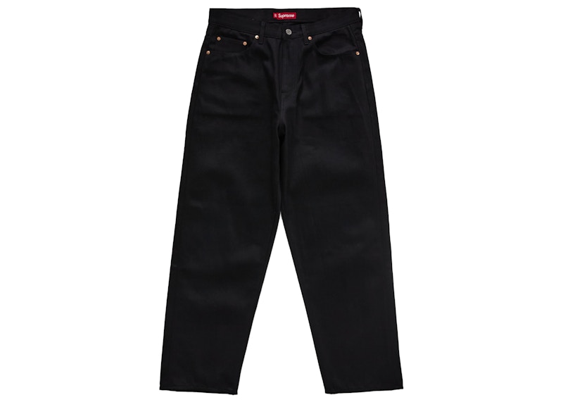 Supreme Rigid Baggy Black Selvedge Jean Rigid Black Men's - FW24 - US