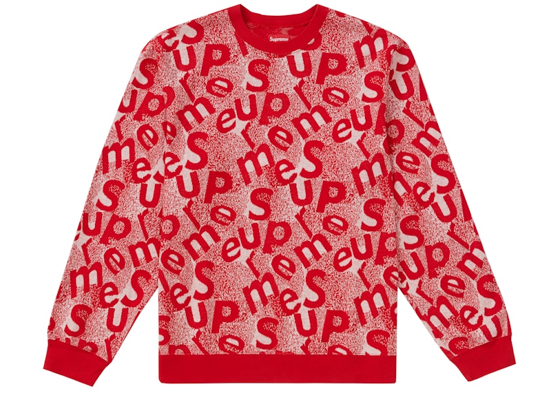 Supreme Scatter Text Crewneck Red Men's - FW19 - GB