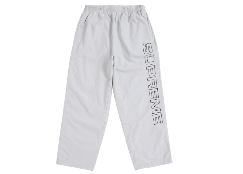 Supreme Spellout Embroidered Track Pant (FW24) Grey Men's - FW24 - US