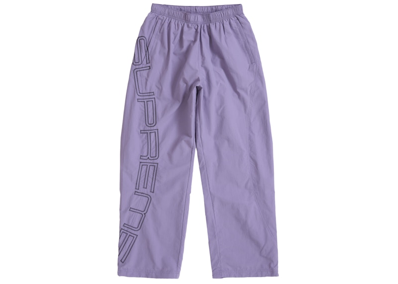 Supreme Spellout Embroidered Track Pant (SS25) Dusty Purple Men's