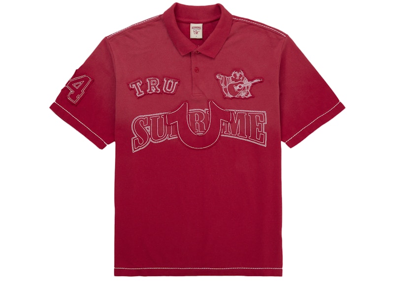 Supreme True Religion Applique Polo Red Men's - FW25 - GB