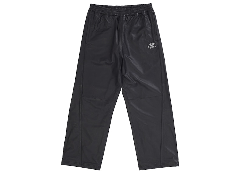 Supreme Umbro Leather Track Pant Black Men's - FW25 - US