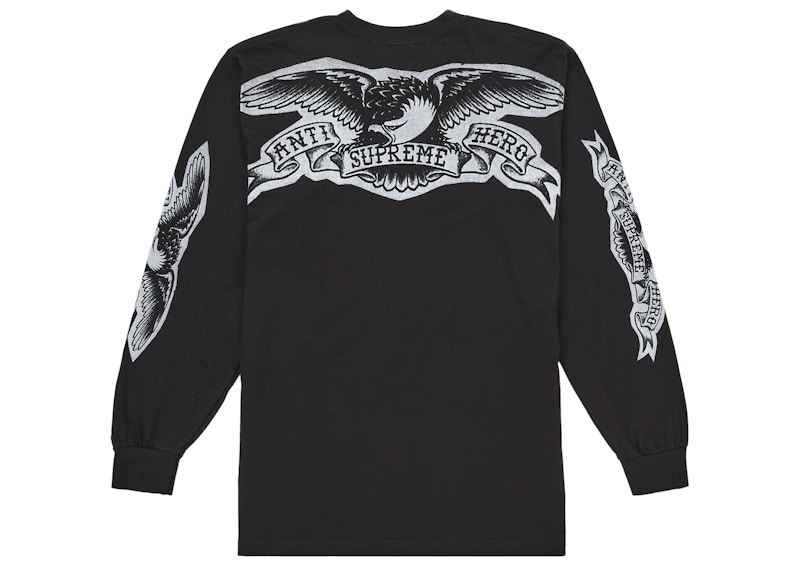 Supreme ANTIHERO Eagle L/S Tee Black Men's - FW25 - US