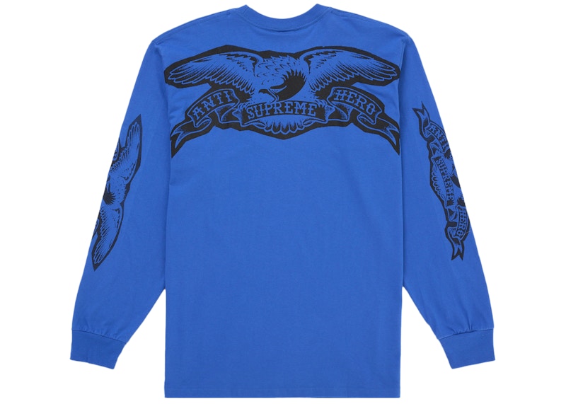 Supreme ANTIHERO Eagle L/S Tee Blue Men's - FW25 - US