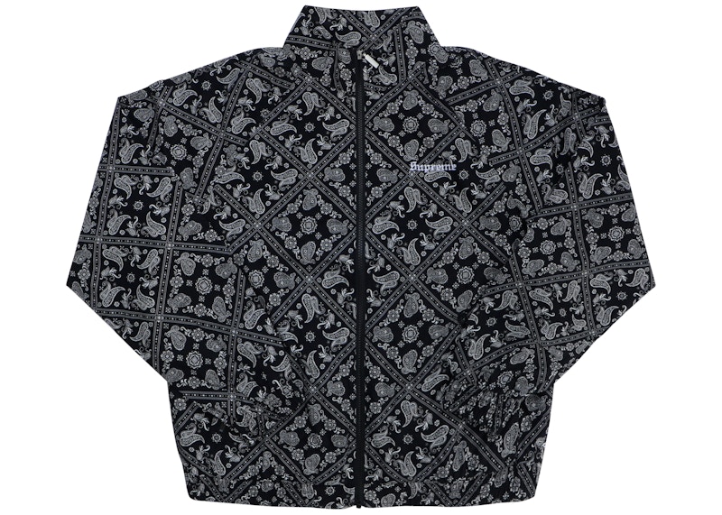 Supreme Bandana Track Jacket Black Men's - SS18 - US