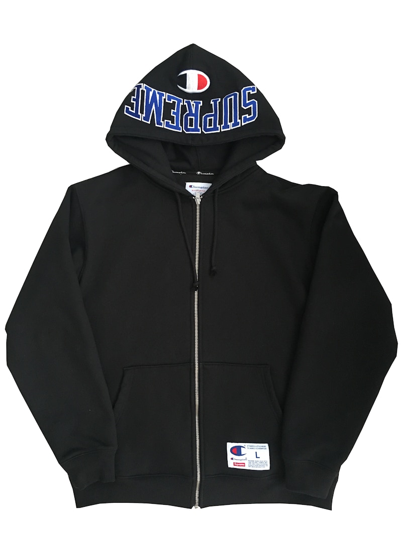 Supreme Champion Arc Logo Zip Up Sweat Black Men's - FW17 - US