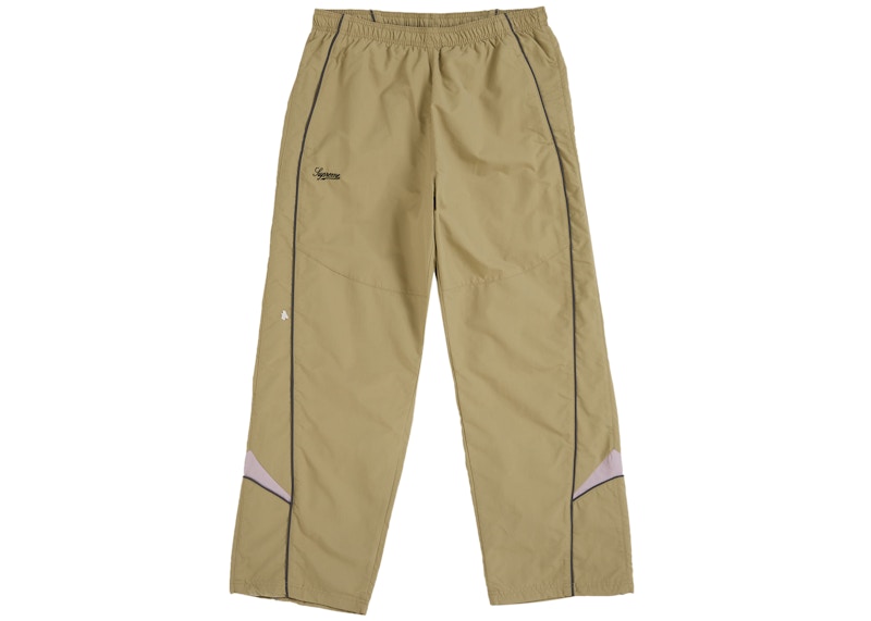 Supreme Contrast Piping Track Pant Tan Men's - FW25 - US