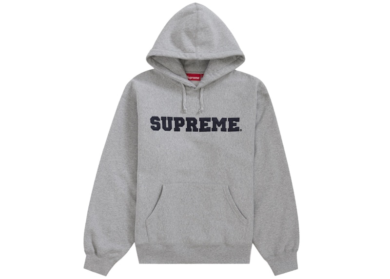 Supreme Collegiate Hooded Sweatshirt Heather Grey Men's - SS24 - GB