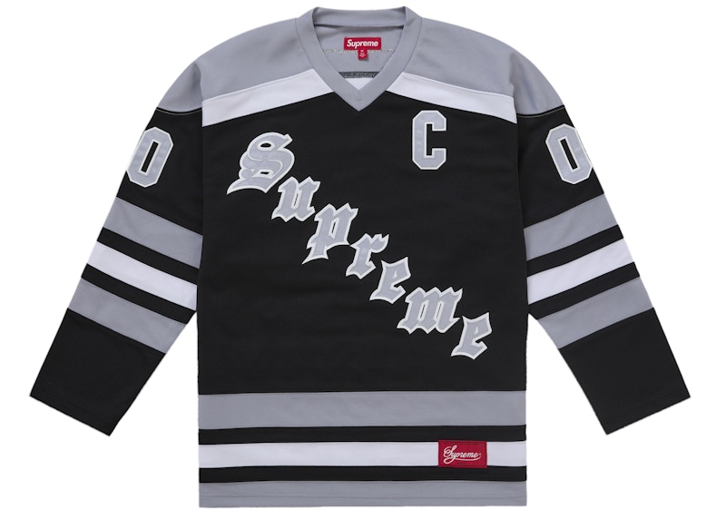 Supreme Fire & Ice Hockey Jersey Black Men's - FW25 - US