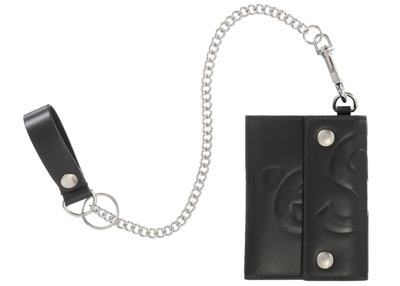 Supreme Leather Chain Wallet Black - SS25 - US
