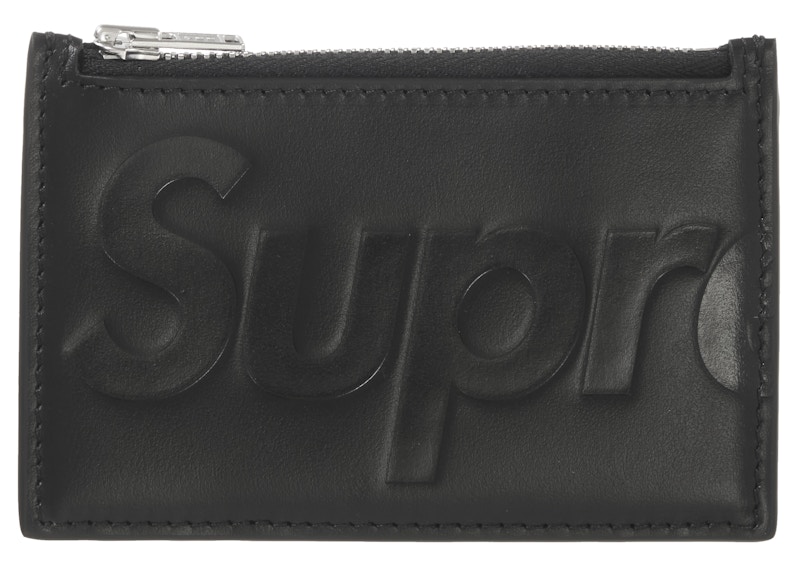 Supreme Leather Zip Card Holder Black - SS25 - US