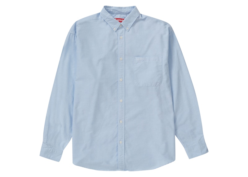 S Supreme Oxford Shirt Teal Stripe 18FW