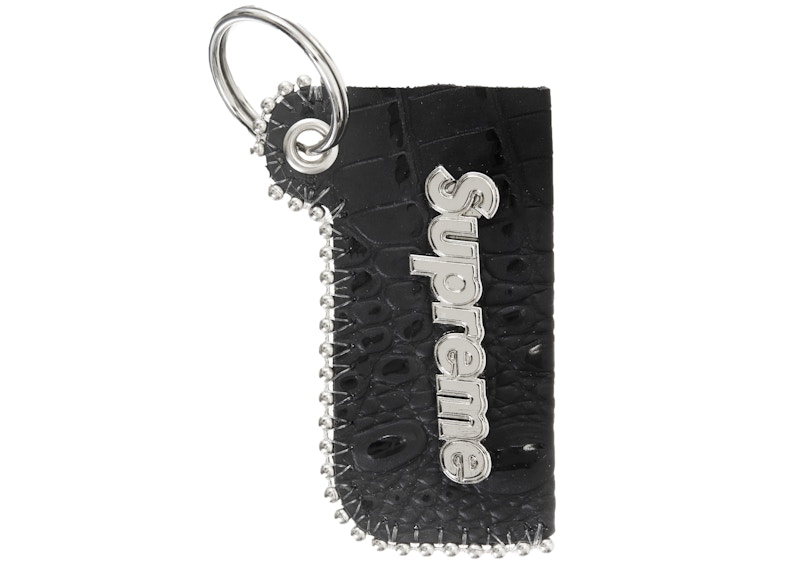 Supreme b.b. Simon Leather Lighter Case Keychain Black - FW24 - US