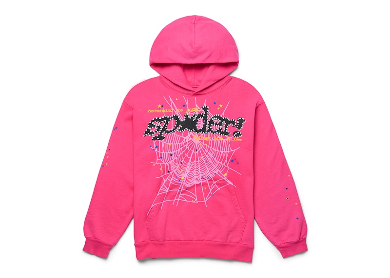 Sp5der P*NK V2 Hoodie Pink Men's - FW23 - US