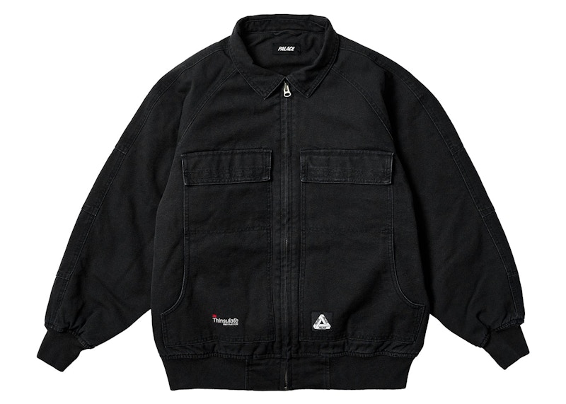 Palace Heavy Canvas Bomber Jacket Black Men's - SS24 - US