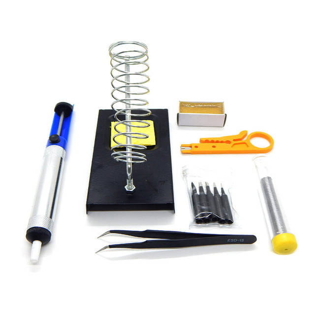 🔥Паяльний набір з LCD дисплеєм JCD 908S — 80 Вт в органайзері