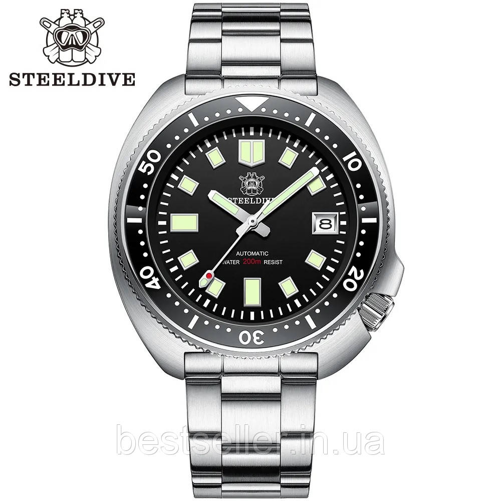 STEELDIVE SD1970 44MM 20ATM(200M) SEIKO NH35A BLACK DIAL (SEIKO