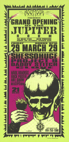 Shessohuge Vintage Concert Silkscreen from Jupiter Room, Mar 29