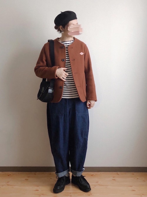 ta_ma_☺︎｜DANTONのノーカラージャケットを使ったコーディネート - WEAR