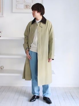 GALERIE VIEのステンカラーコートを使った人気ファッション