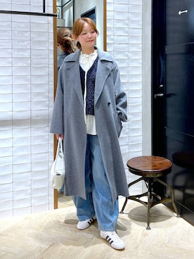 カシープ3WAYスタンドロングコートを使った人気ファッション