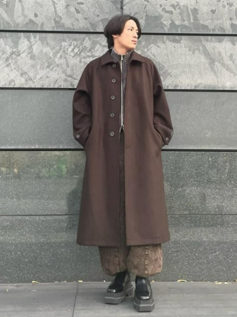 UNISEX》Super140s Prime-Over Melton Balmachan Coat/プライム